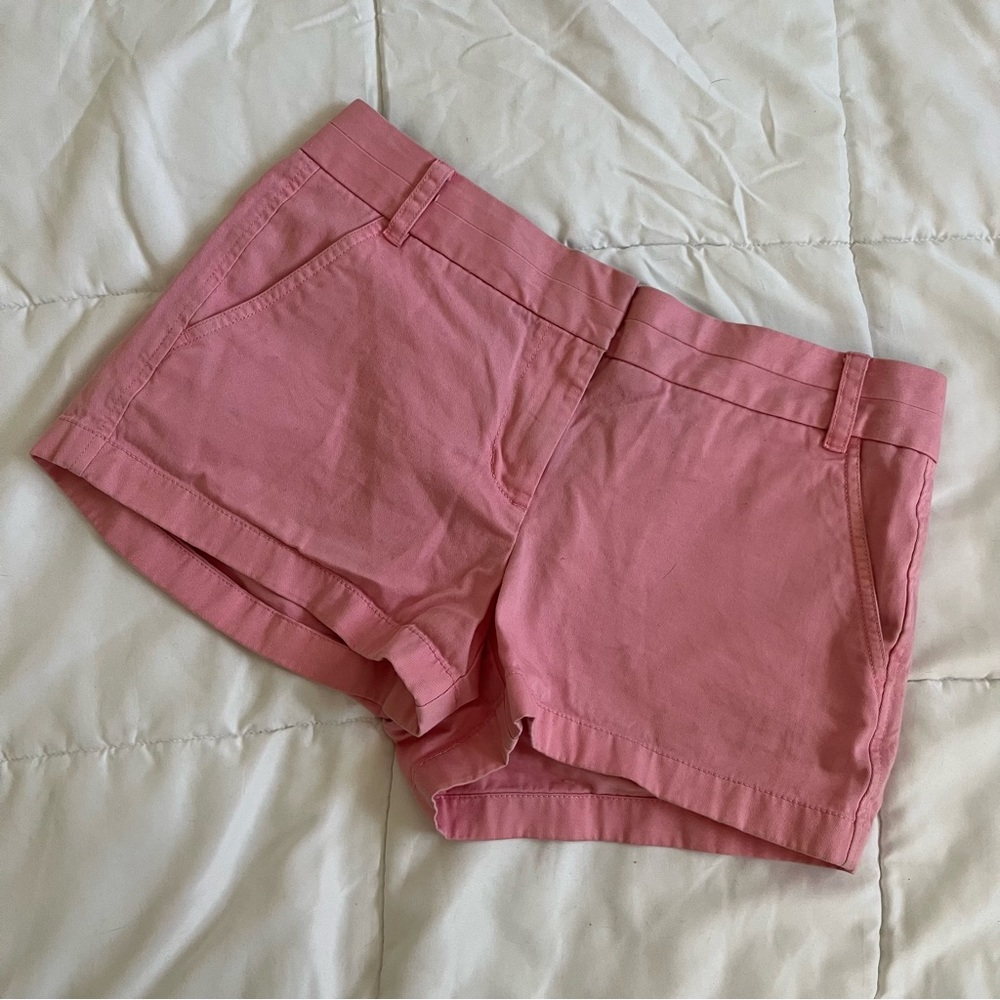 J Crew Pink Chino Shorts Size 8